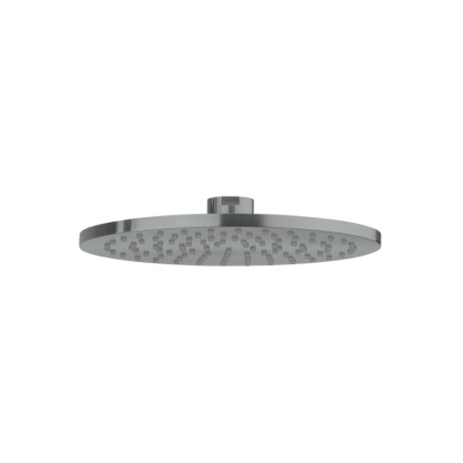 Product Cut out image of the Crosswater 3ONE6 316 Slate 200mm Round Shower Head